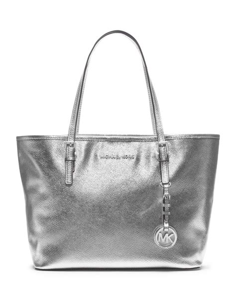 michael kors silver women's totes